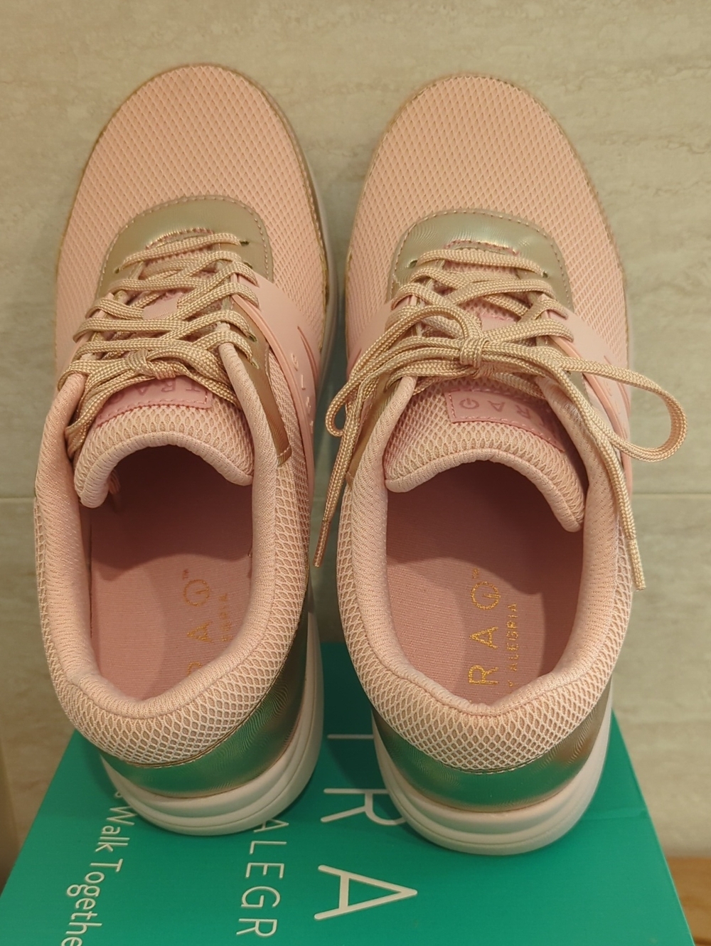 Traq by Alegria Qarma Rose Golden Sneakers (Size Euro 37/US 7-7.5)